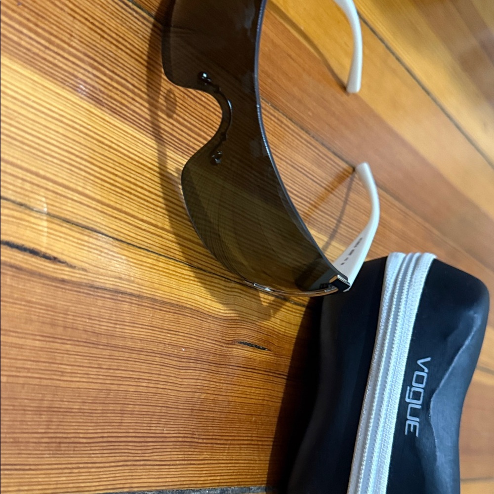 Vogue Men's Sunglasses with Black Lens and White Arms